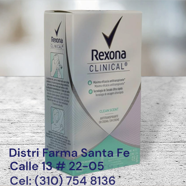 DESODORANTE REXONA CLINICAL BARRA X 48GR  (IVA)