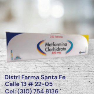 METFORMINA 850MG X 250 TABLETAS (GRANDE)