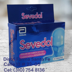 SEVEDOL X 24 TABLETAS (AZUL)