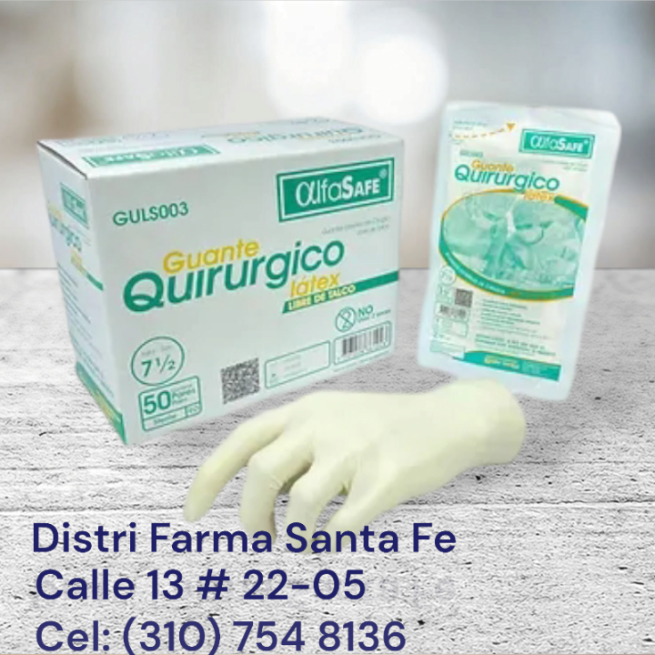 GUANTE DE CIRUGIA ESTERIL CAJA X 50 PARES (IVA)