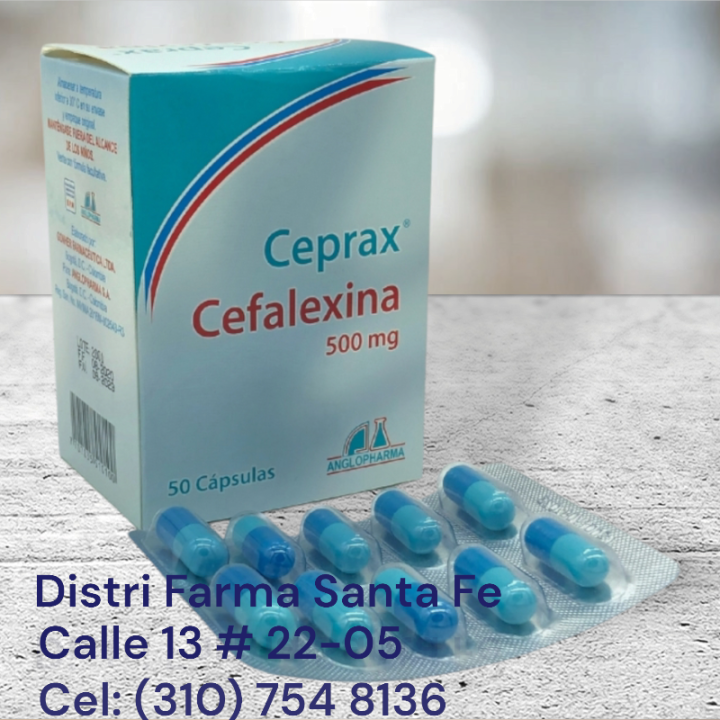 CEPRAX 500MG X 50 CAPSULAS (CEFALEXINA)