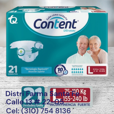 PAÑAL ADULTO  CONTENT TALLA L