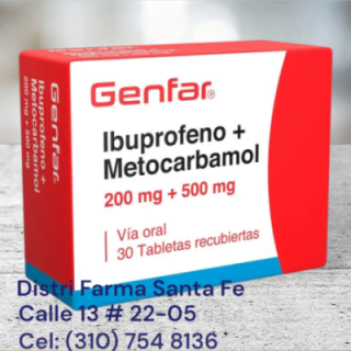 IBUPROFENO + METOCARBAMOL  GENFAR X 30 TABLETAS