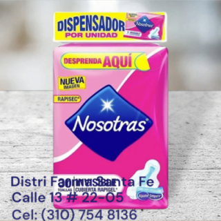 TOALLAS NOSOTRAS INVISIBLE  RAPIGEL X 30 UNIDADES