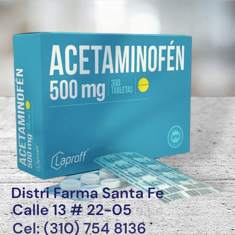 ACETAMINOFEN LAPROFF 500MG X 300 TABLETAS