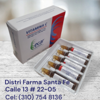 VITAMINA C ECAR X 10 AMPOLLAS X 5ML I.V