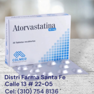 ATORVASTATINA COLMED 40MG X 30 TABLETAS