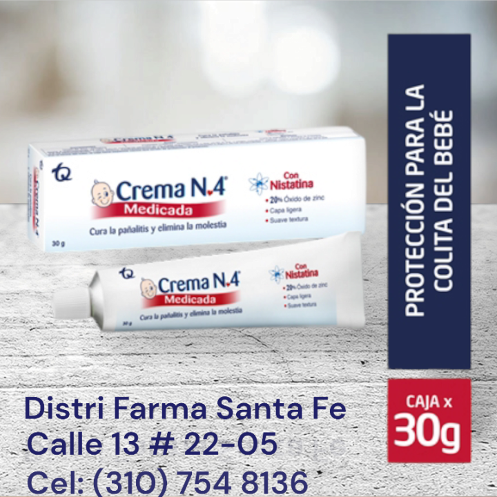 CREMA No 4 MEDICADA X 30GR (PEQUEÑA) (TQ)