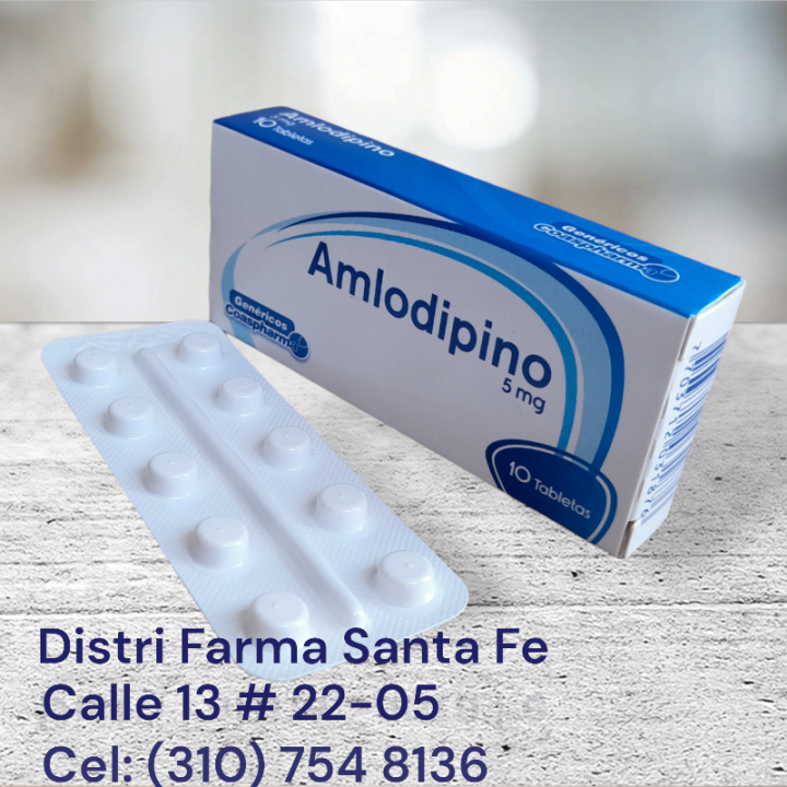 AMLODIPINO COASPHARMA 5MG X 10TABLETAS