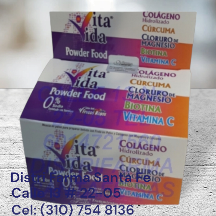 VITA VIDA X 12 SOBRES (COLAGEN BIOTINA VITAMINA C)