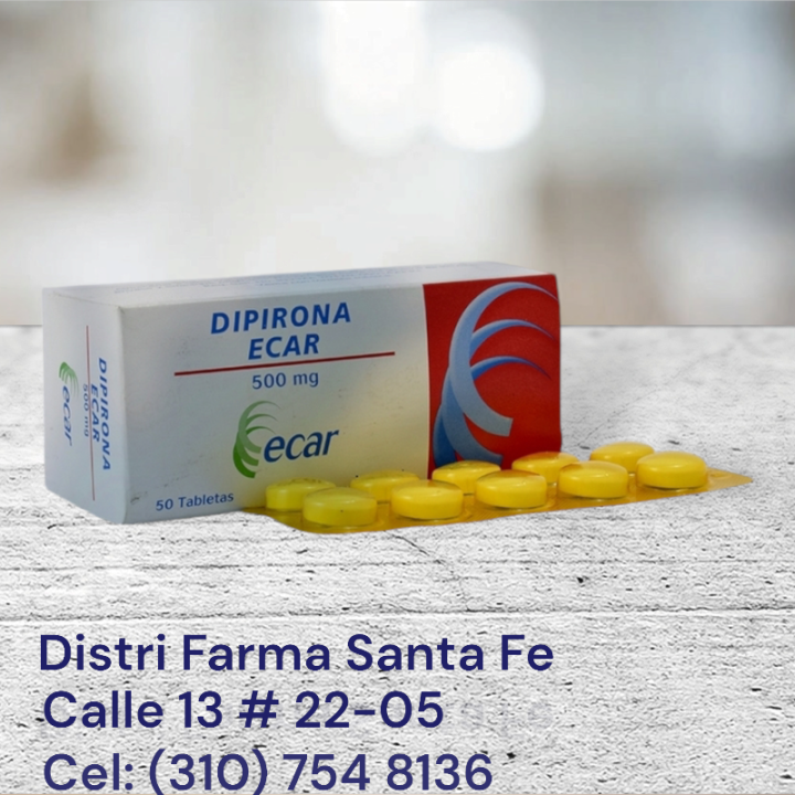 DIPIRONA ECAR 500MG X 50 TABLETAS