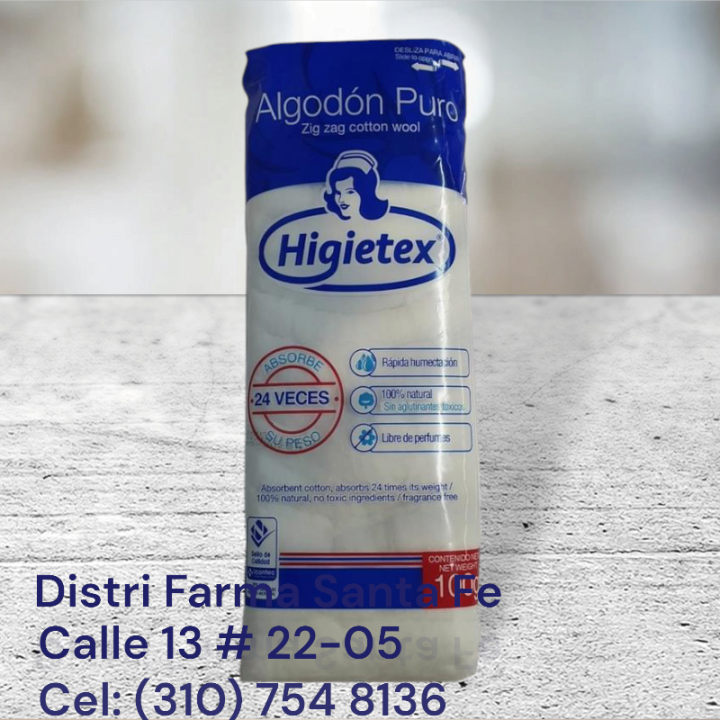ALGODON HIGIETEX PAQUETE X 100GR