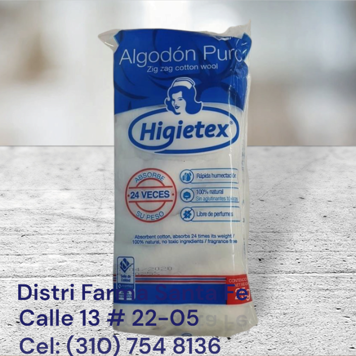 ALGODON HIGIETEX PAQUETE X 25GR
