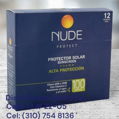 BLOQUEADOR SOLAR NUDE 50FPS X 24 SOBRES (IVA)