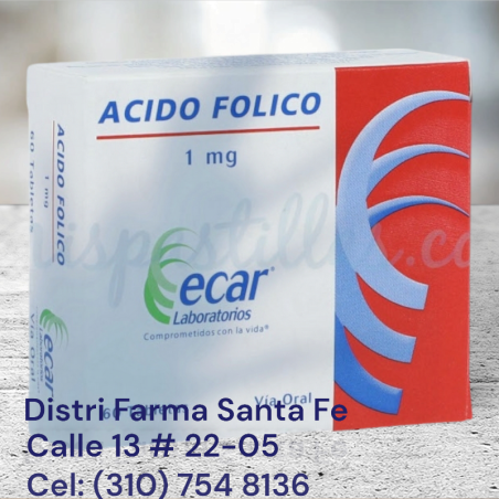 ACIDO FOLICO ECAR 1MG X 60 TABLETAS