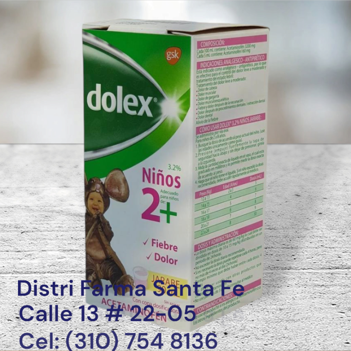 DOLEX JARABE 2+ FRASCO X 90ML
