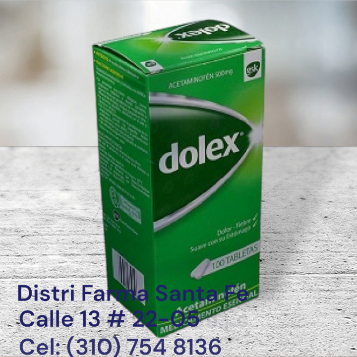 DOLEX 500MG X 100 TABLETAS (VERDE)