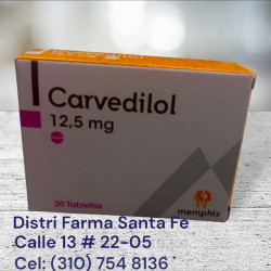 CARVEDIDOL MEMPHIS 12.5MG X 30 TABLETAS
