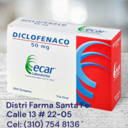 DICLOFENACO ECAR 50MG X 250 TABLETAS