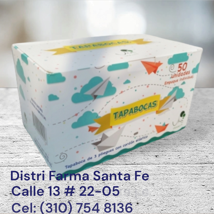 TAPABOCAS NIÑOS X 50 UNIDADES (IVA)