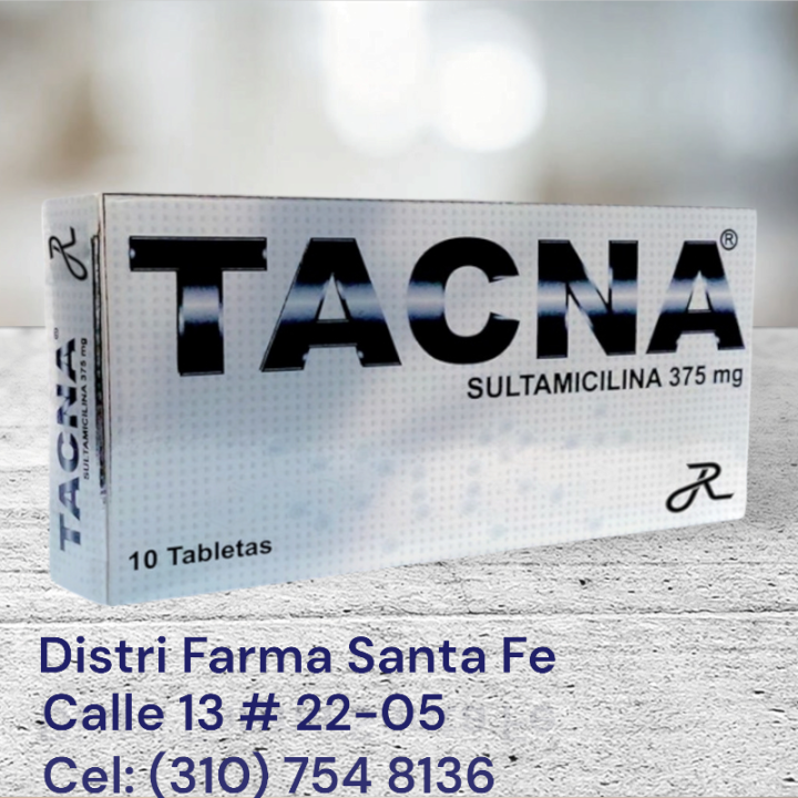 TACNA 375MG X 10 TABLETAS (SULTAMICILINA)