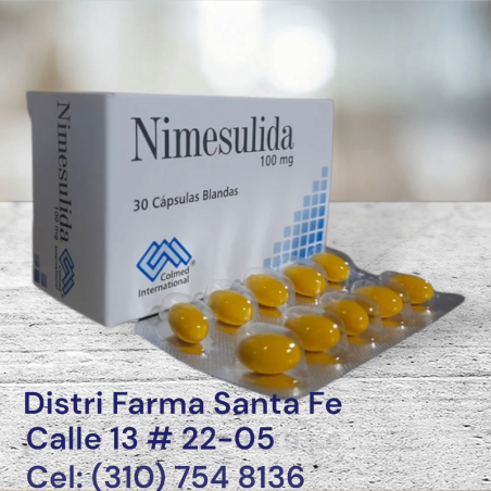 NIMESULIDA COLMED 100MG X 30 CAPSULAS BLANDAS