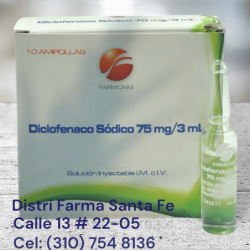 DICLOFENACO FARMIONNI X 10 AMPOLLAS