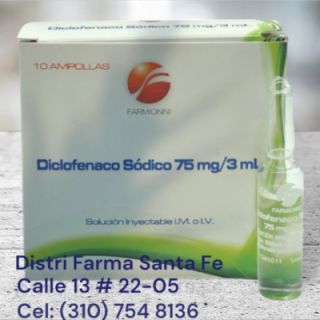 DICLOFENACO FARMIONNI X 10 AMPOLLAS