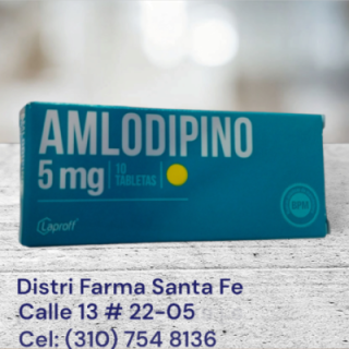 AMLODIPINO LAPROFF 5MG X 10 TABLETAS