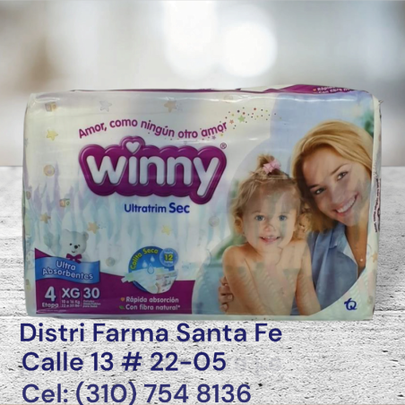 PAÑAL WINNY ETAPA 4X30 UNIDADES (IVA) (TQ)