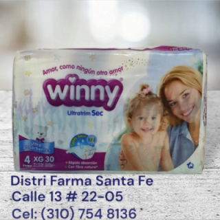 PAÑAL WINNY ETAPA 4X30 UNIDADES (IVA) (TQ)