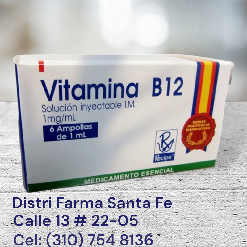 VITAMINA B12  X 6 AMP / 1 ML RECIPE