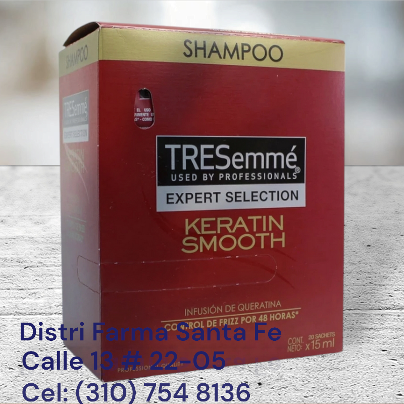 SHAMPOO TRESEMME CAJA X 20 SOBRES X 15ML (IVA)