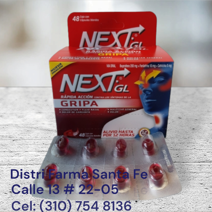 NEXT GRIPA X 8 CAPSULAS