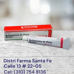 SULFADIAZINA DE PLATA GENFAR  X 30GR TUBO