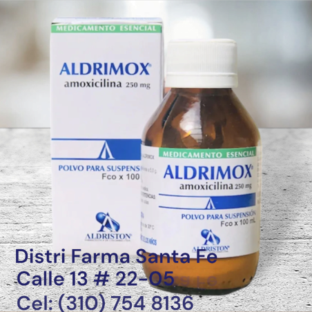 ALDRIMOX SUSPENSION 250 FRASCO 100ML AMOXICILINA)