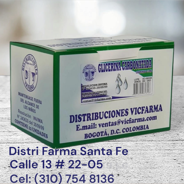 GLICERINA CARBONATADA X 12UNDS X 25ML (ONZA)