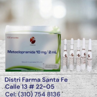 METOCLOPRAMIDA FARMIONNI X 100 AMPOLLAS 10MG