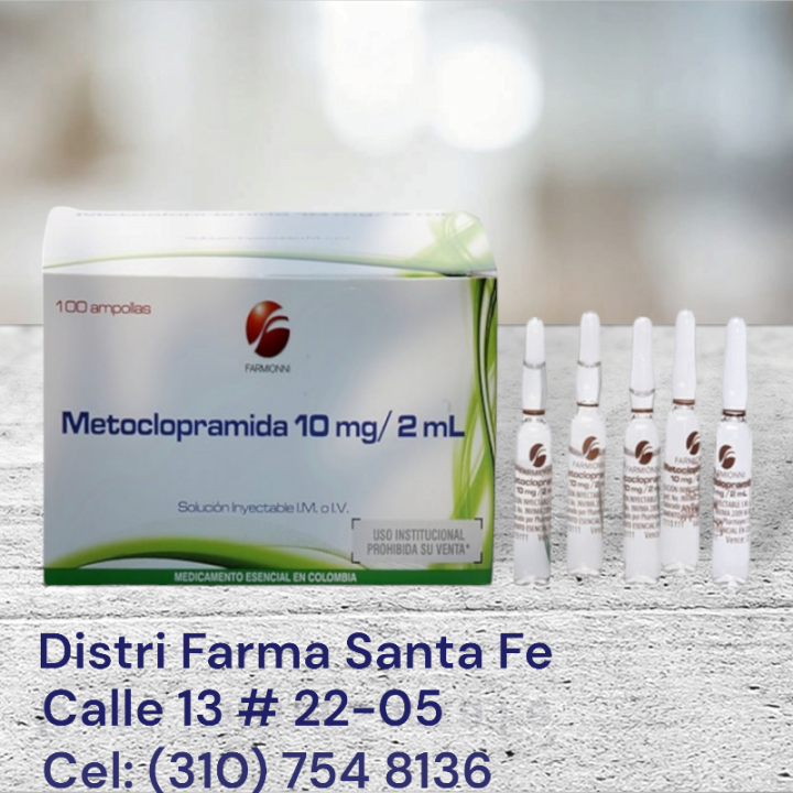 METOCLOPRAMIDA FARMIONNI X 100 AMPOLLAS 10MG