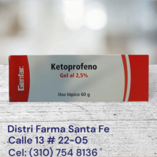 KETOPROFENO GEL GENFAR 2.5% TUBO X 60GR
