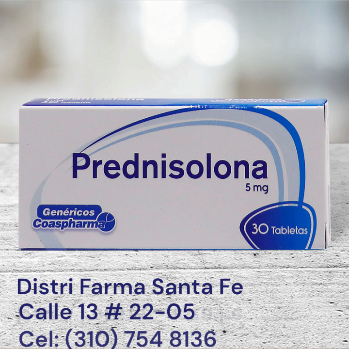PREDNISOLONA COASPHARMA 5MG X 30 TABLETAS