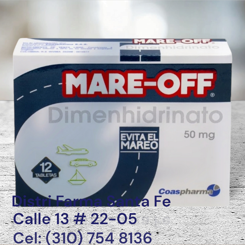 MARE-OFF CAJA  X 72 TABLETAS (DIMENHIDRINATO 50MG)