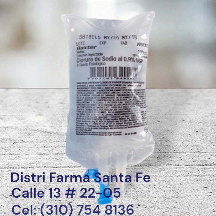 SUERO CLORURO DE SODIO 0.9% BOLSA  X 100ML