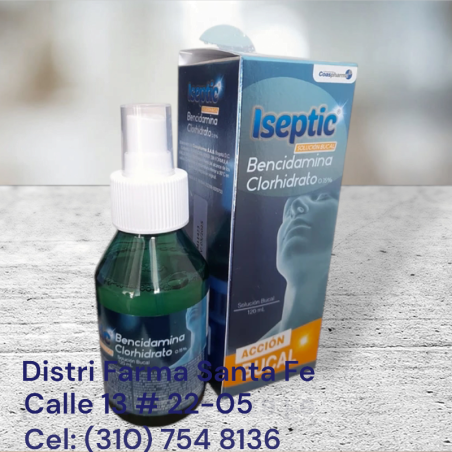 ISEPTIC SPRAY  SOLUCION BUCAL   X 120ML