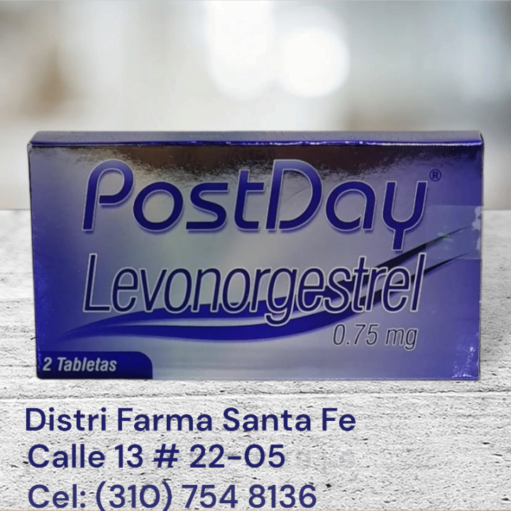 POSTDAY 0.75MG X 2 TABLETAS
