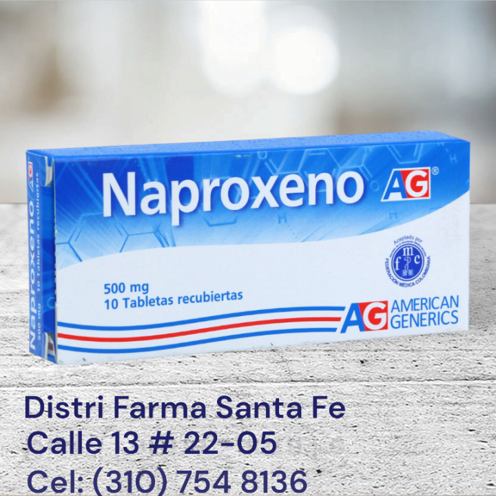 NAPROXENO AG 500MG X 10 TABLETAS