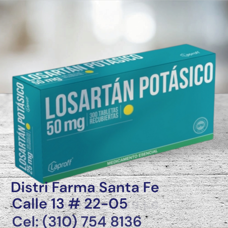 LOSARTAN POTASICO 50MG X 300 TABLETAS (GRANDE)