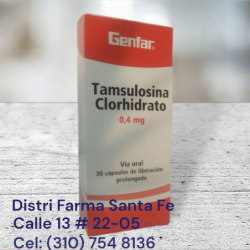 TAMSULOSINA CLORHIDRATO 0.4MG X 30 CAPSULAS