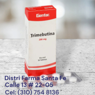 TRIMEBUTINA GENFAR  200MG X 30 TABLETAS