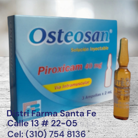 OSTEOSAN X 3AMPOLLAS  X 2ML (PIROXICAM 40MG)